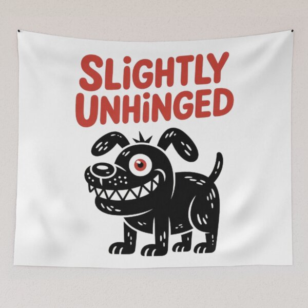 Item preview, Slightly Unhinged Retro Chaos Pup designed and sold by NewUSShop.