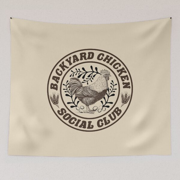 Item preview, Backyard Chicken Social Club Vintage Farmhouse Badge designed and sold by Dmetalx Art Apparel.