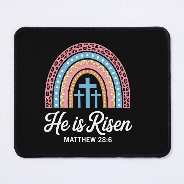 Item preview, He Is Risen Rainbow Leopard Happy Easter Day Christian Jesus designed and sold by HellD3vil-Art.