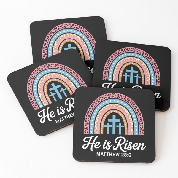 Item preview, He Is Risen Rainbow Leopard Happy Easter Day Christian Jesus designed and sold by HellD3vil-Art.