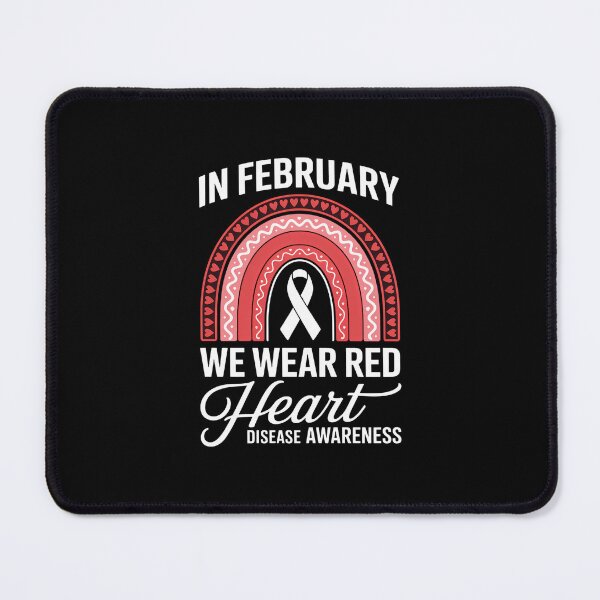 Item preview, In February We Wear Red Rainbow - Heart Disease Awareness designed and sold by EllenJast.