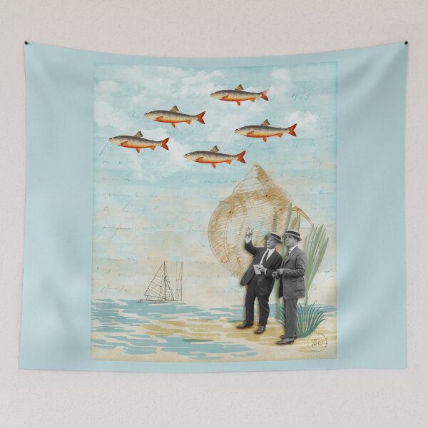 Item preview, Flying School - A School of Fish Collage designed and sold by The Blue Window.