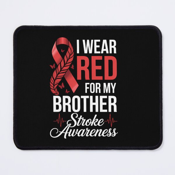 Item preview, I Wear Red for My Brother Stroke Awareness Ribbon Support designed and sold by HellD3vil-Art.