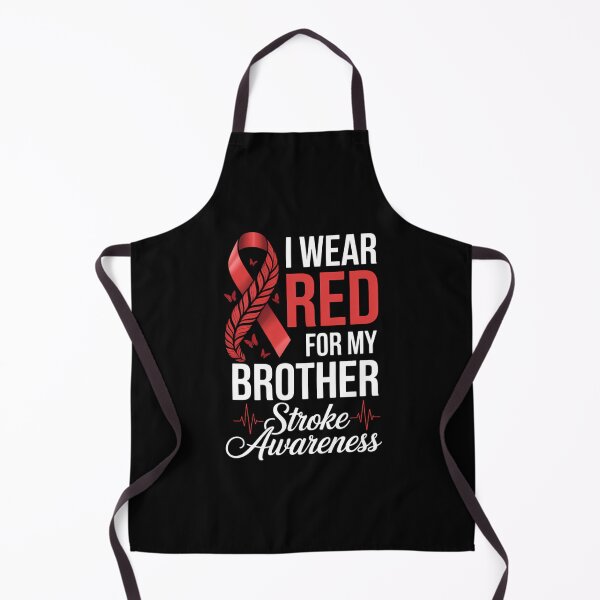 Item preview, I Wear Red for My Brother Stroke Awareness Ribbon Support designed and sold by HellD3vil-Art.