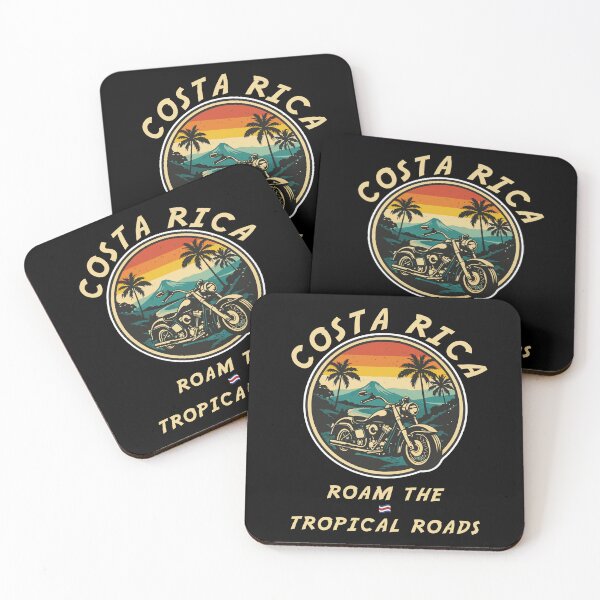 Item preview, Roam the Tropical Roads Costa Rica Motorcycle Shirt Biker Travel Adventure Tee designed and sold by Freki & Geri.