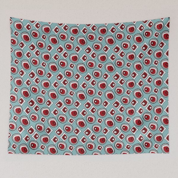 Item preview, Multi-colored circles and rings retro sixties designed and sold by fuzzyfox.