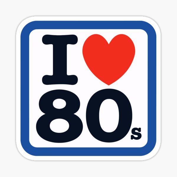 Item preview, Love the 80s Sticker designed and sold by holidays4you.