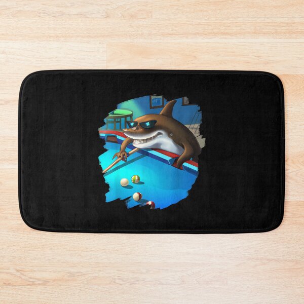 Item preview, Cool Shark Playing Pool Billiards in Lounge Funny Sharks designed and sold by RichardXRichard.