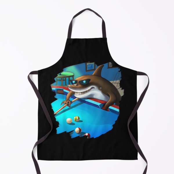 Item preview, Cool Shark Playing Pool Billiards in Lounge Funny Sharks designed and sold by RichardXRichard.