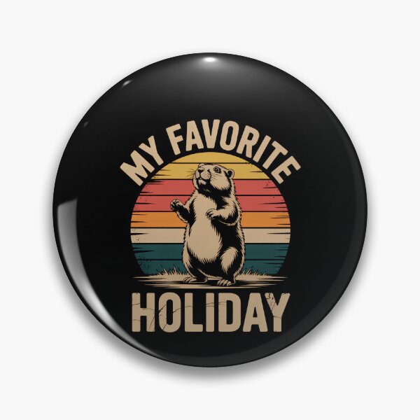 Item preview, My Favorite Holiday Ground Hog Sunset Gift Groundhog Day designed and sold by EllenJast.