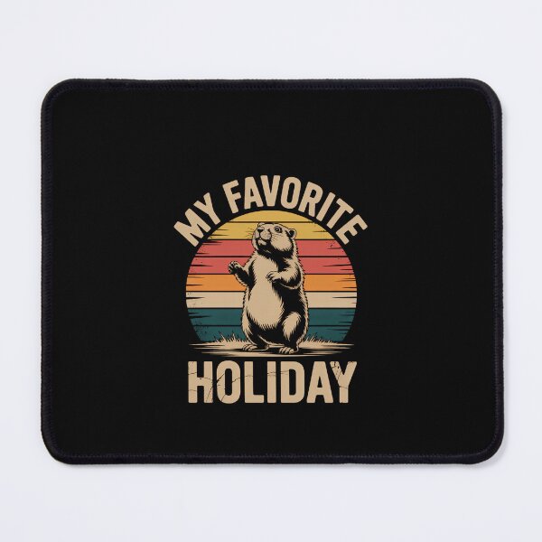 Item preview, My Favorite Holiday Ground Hog Sunset Gift Groundhog Day designed and sold by EllenJast.