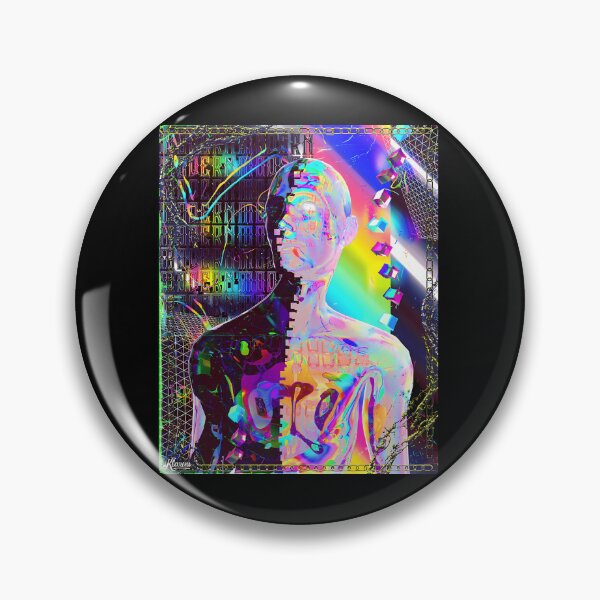 Item preview, Abstract Iridescent Chrome Portrait Graphic designed and sold by wzmhjeba10.