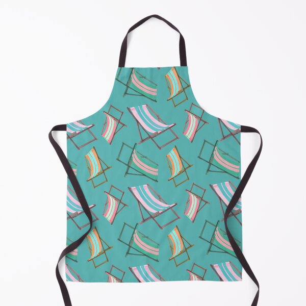 Item preview, Retro Beach Chairs on Turquoise designed and sold by PD-Coastal.