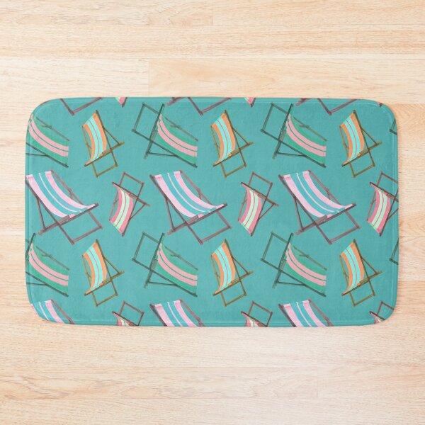 Item preview, Retro Beach Chairs on Turquoise  designed and sold by PD-Coastal.