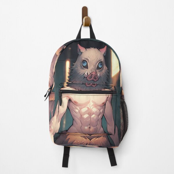 Item preview, Inosuke Hashibira Demon Slayer Boar Mask City Lights Night Portrait designed and sold by TanglenRabbit.