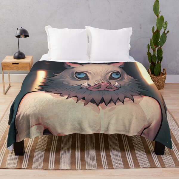 Item preview, Inosuke Hashibira Demon Slayer Boar Mask City Lights Night Portrait designed and sold by TanglenRabbit.