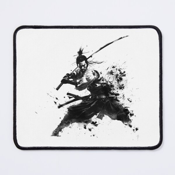 Item preview, Samurai Warrior in Sumi-E Ink Splash Style designed and sold by inkoutninja.
