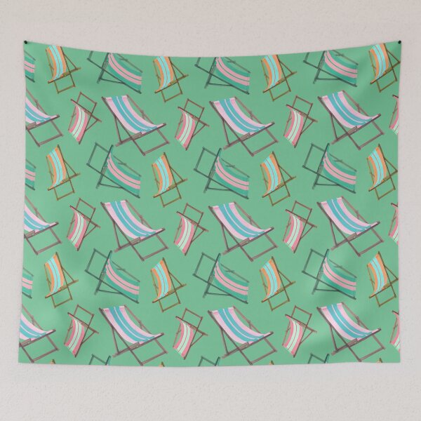 Item preview,  Retro Beach Chairs on Green designed and sold by PD-Coastal.