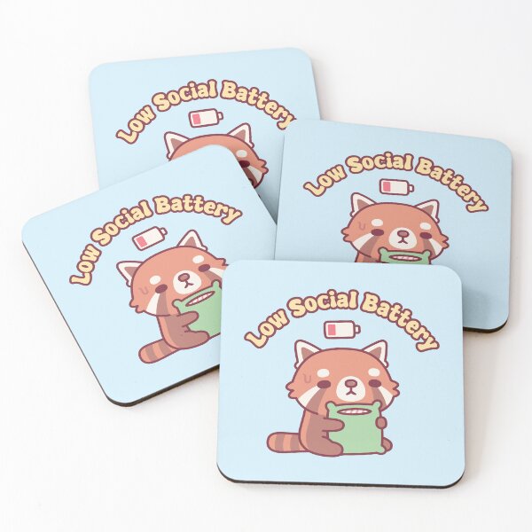 Item preview, Cute Red Panda Born With Low Social Battery designed and sold by rustydoodle.