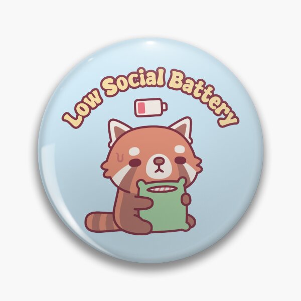 Item preview, Cute Red Panda Born With Low Social Battery designed and sold by rustydoodle.