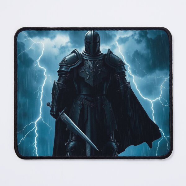 Item preview, Dark Fantasy Knight in Storm Lightning Rain designed and sold by EllDAV777.