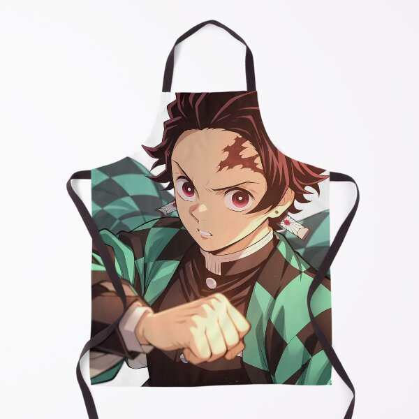 Item preview, Tanjiro Kamado Demon Slayer Bold Portrait With Checkered Haori designed and sold by TanglenRabbit.