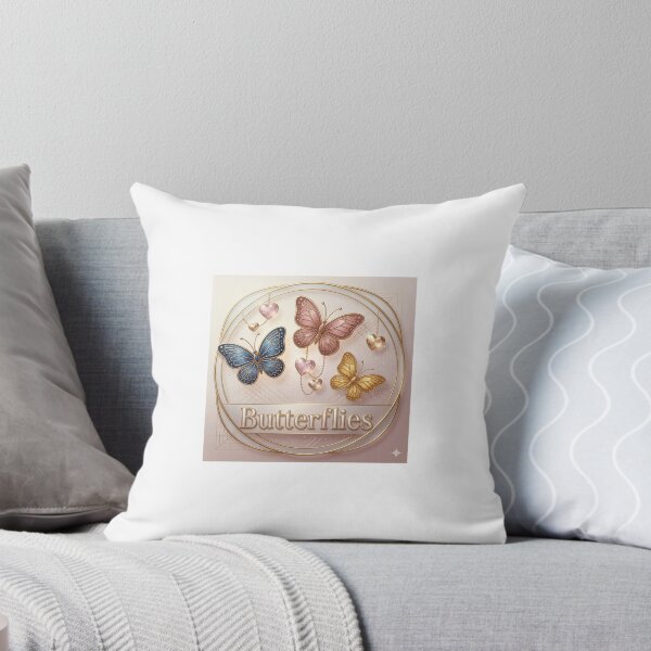 Item preview, Elegant Butterflies with Golden Hearts – Soft Aesthetic Luxury Design designed and sold by Nurulizmi-29.