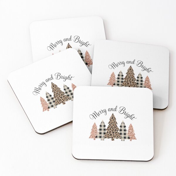 Item preview, Leopard Christmas Tree Christmas Merry and Bright Cheetah Trees Buffalo Plaid Cricut designed and sold by EllenJast.