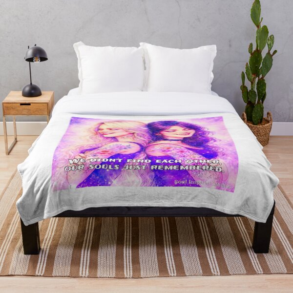 Item preview, Soul Sisters Quote Art – “We Didn’t Find Each Other, Our Souls Remembered” – Pastel Galaxy Spiritual Friendship Illustration designed and sold by SoulInspiredStudios.
