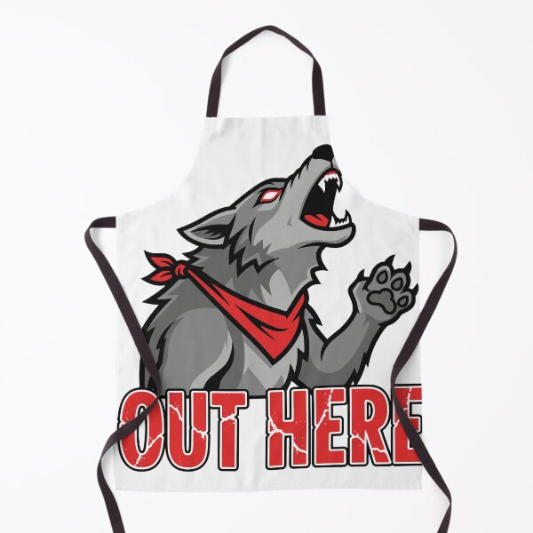 Item preview, Out Here Howling Wolf Red Bandana designed and sold by Snout & Shout..