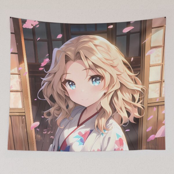 Item preview, Kay Girls Und Panzer Cherry Blossom Spring Yukata Chibi Sunset designed and sold by TanglenRabbit.