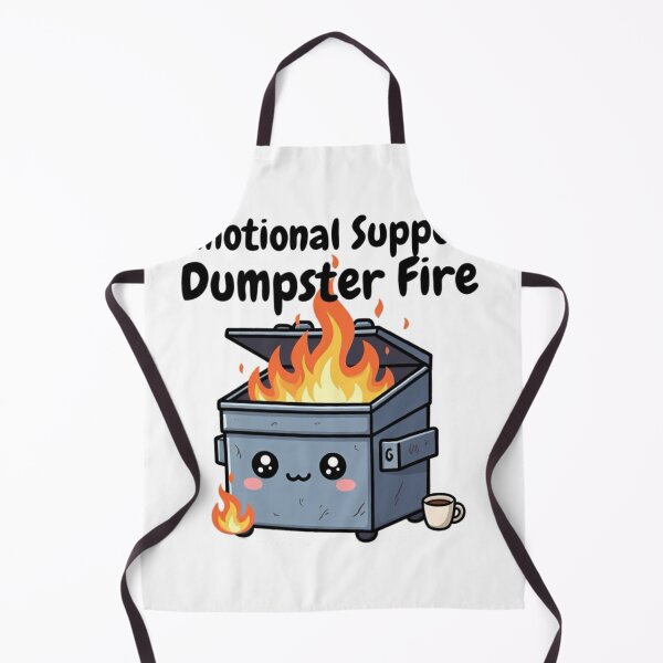 Item preview, Emotional Support Dumpster Fire Cute Funny Meme Sticker designed and sold by Epic.