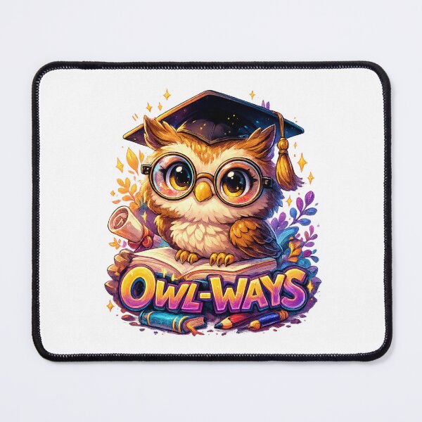 Item preview, Owl-Ways Funny Graduation Owl Pun | Cute Kawaii Owl Student Colorful School Humor Design designed and sold by StrayaDesign.