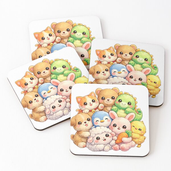 Item preview, Cute Kawaii Plush Animal Friends designed and sold by jerskie_12tribes.