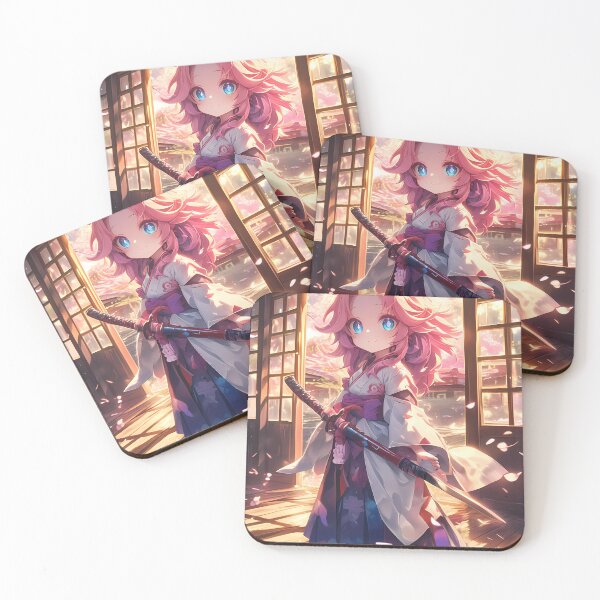 Item preview, Jibril No Game No Life Chibi Samurai Under Sakura Lanterns designed and sold by TanglenRabbit.