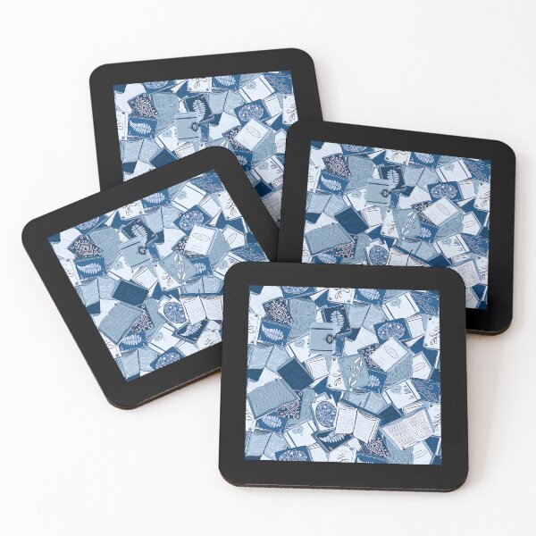 Item preview, Blue Aesthetic Book Pile Seamless Pattern designed and sold by wzmhjeba10.