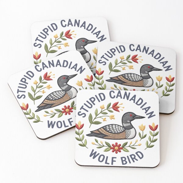 Item preview, Floral Stupid Canadian Wolf Bird,Heated Rivalry, Team Hollanov Hockey Romance designed and sold by GesanoSchuza.