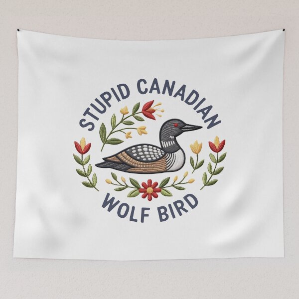 Item preview, Floral Stupid Canadian Wolf Bird,Heated Rivalry, Team Hollanov Hockey Romance designed and sold by GesanoSchuza.