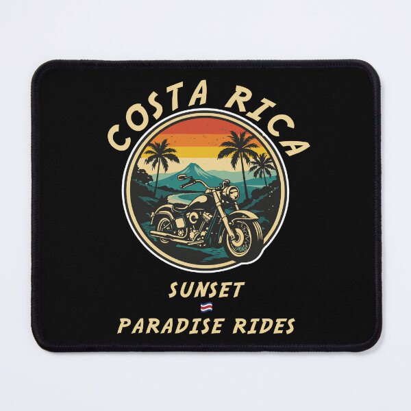 Item preview, Sunset Paradise Rides Costa Rica Motorcycle Shirt Tropical Biker Tee designed and sold by Freki & Geri.