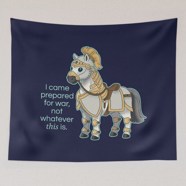 Item preview, Frustrated kawaii knight’s horse designed and sold by therealkbyers.