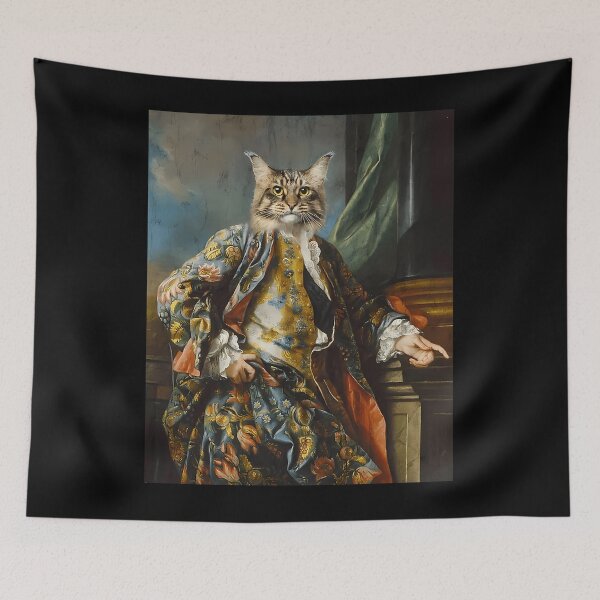 Item preview, Funny Cat Reading Renaissance Painting Meme designed and sold by wzmhjeba10.
