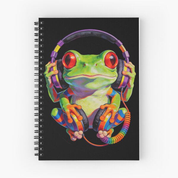 Item preview, DJ Frog Headphones Portrait — Music Lover Funny Gift designed and sold by Zippy Creation.