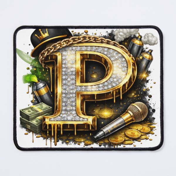 Item preview, Hip Hop Gold Diamond Letter P Graffiti designed and sold by NOVR.