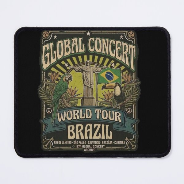 Item preview, Global Citizen World Tour BRAZIL Vintage 1974 Rock Shirt Design designed and sold by EARTH PEOPLE.