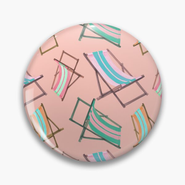 Item preview, Retro Beach Chairs on Peach designed and sold by PD-Coastal.