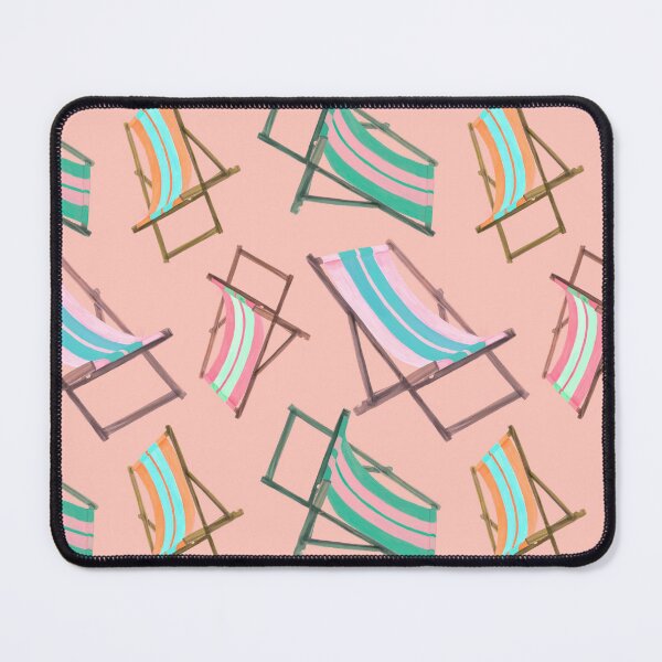 Item preview, Retro Beach Chairs on Peach designed and sold by PD-Coastal.