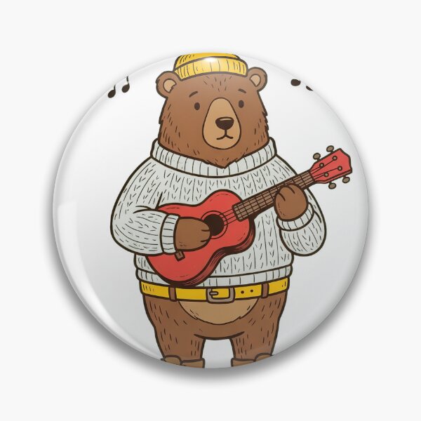 Item preview, LIVE MUSIC! NANO BANANA PRO The bear is playing the guitar in a funny way. designed and sold by OlyvieArt.