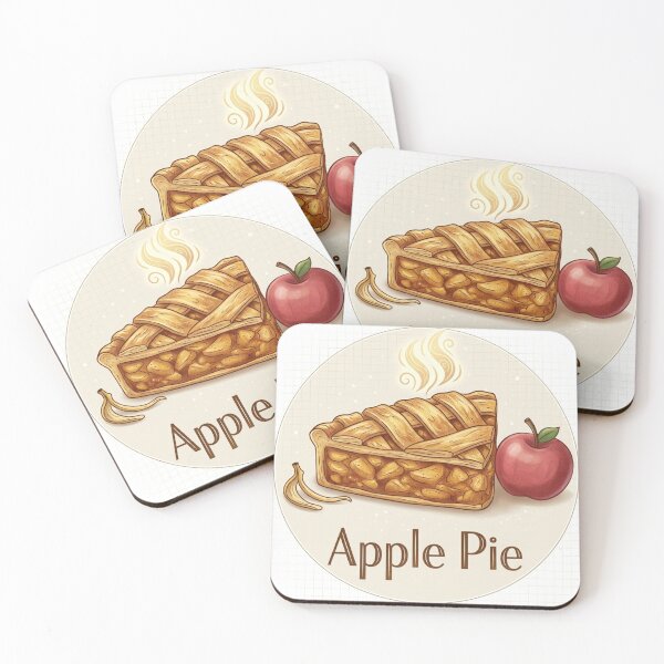 Item preview, Cozy Apple Pie Illustration – Cute Dessert Aesthetic Food Art designed and sold by Nurulizmi-29.