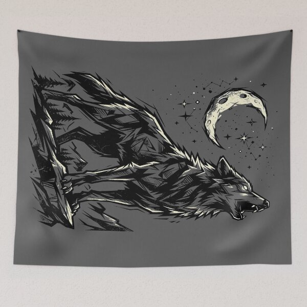 Item preview, Wolf Howling at the Moon designed and sold by SolaoLab.