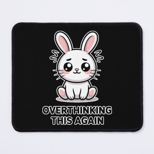 Item preview, Anxious Bunny Overthinking This Again Cute Kawaii Bunny Meme designed and sold by ImaginedSpace7.